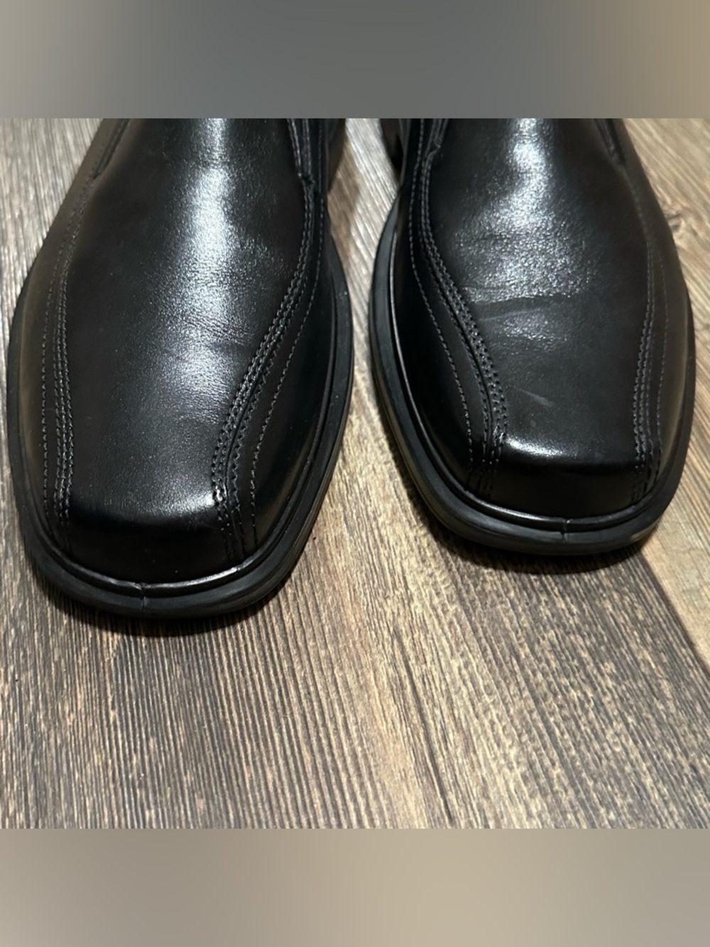 Ecco men’s 44 black slip on dress shoes loafers - Picture 4 of 9